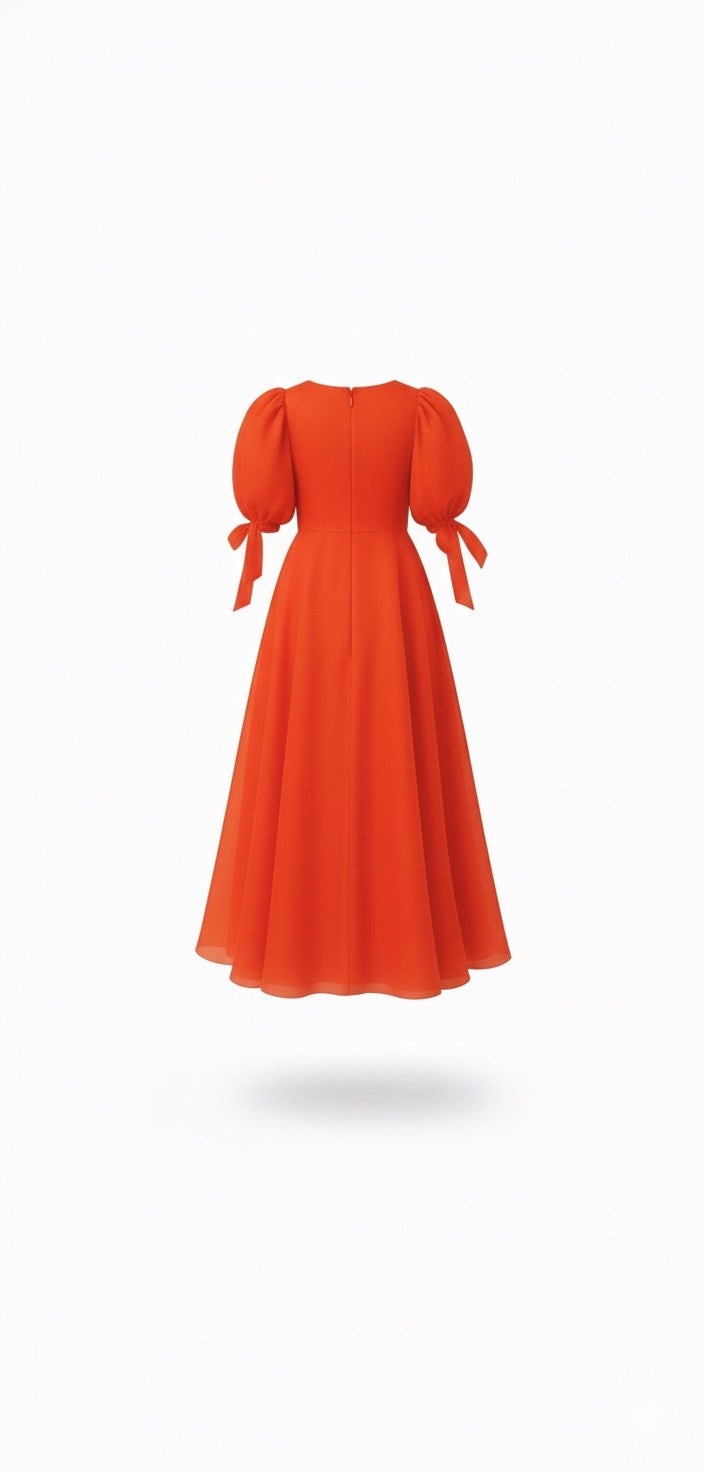 Organdy Orange Dress