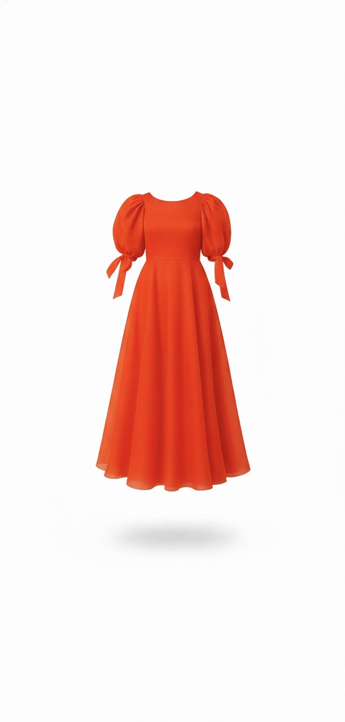 Organdy Orange Dress