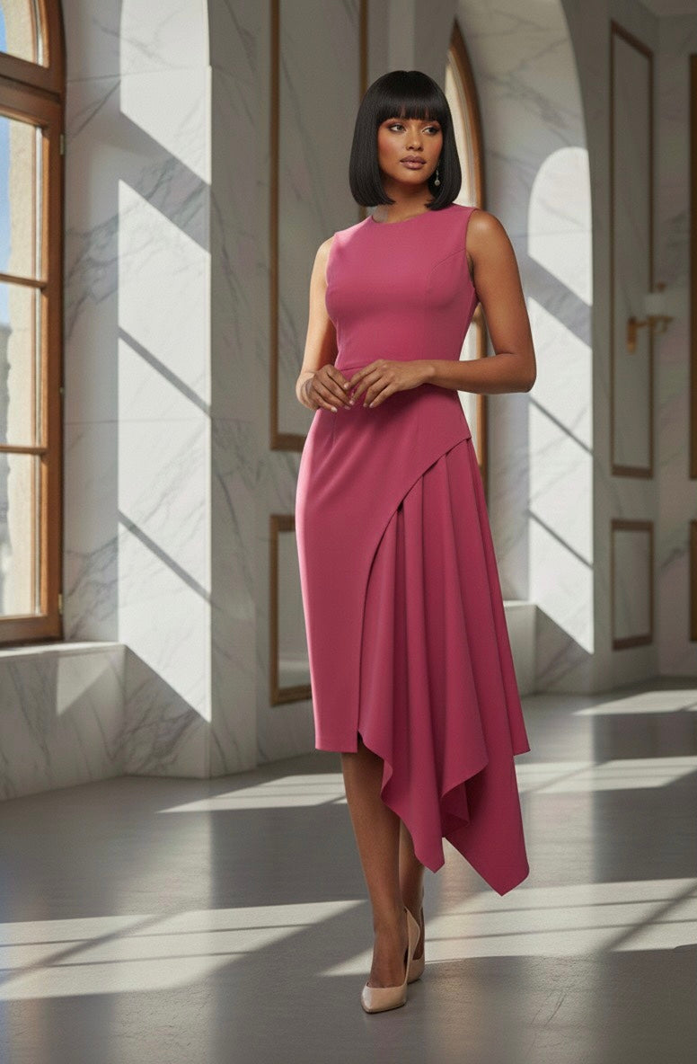 The Rhapsody Asymmetrical Midi Dress