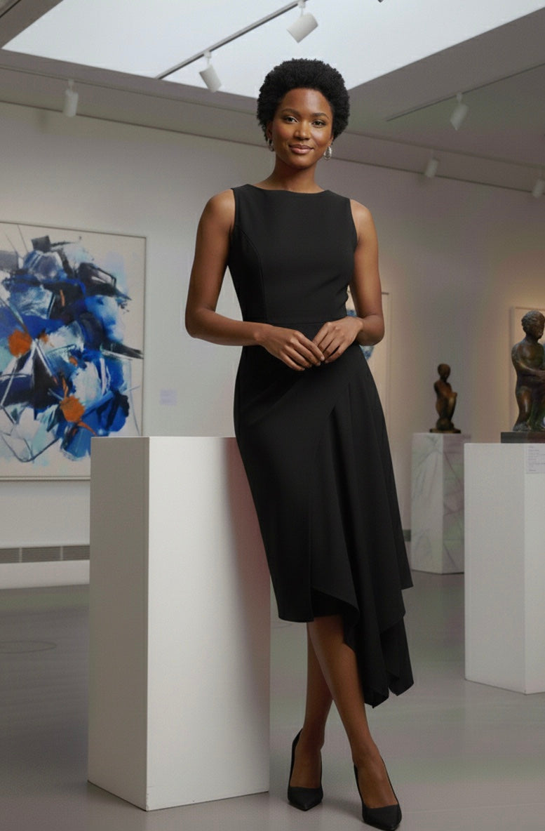 The Rhapsody Asymmetrical Midi Dress